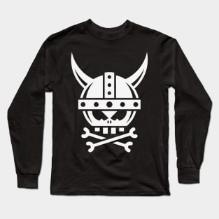 Viking Skull And Crossbones (Graphic) Long Sleeve T-Shirt